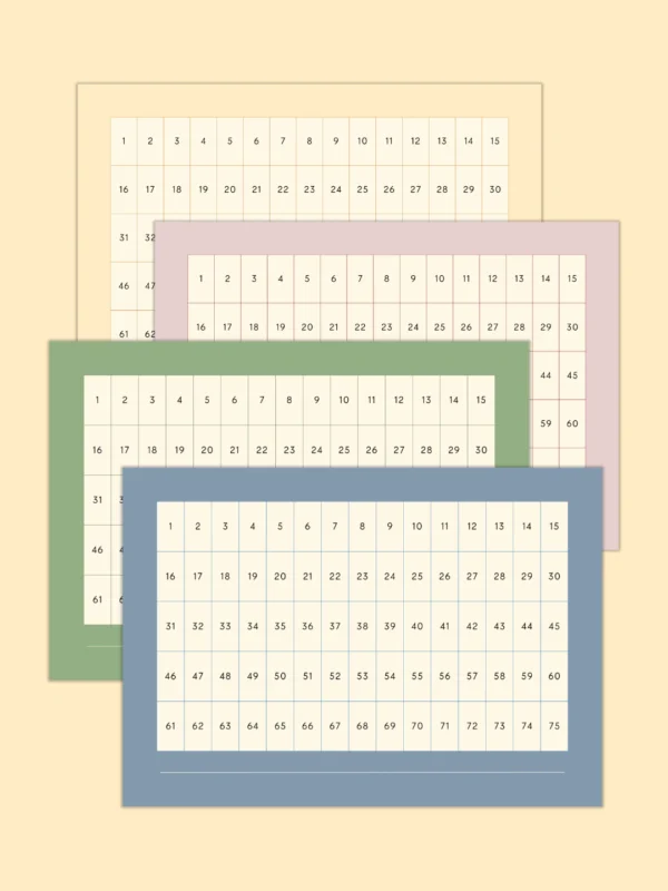 planner pentru 75 de zile în patru designuri