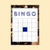 bingo board printat Festive Blue