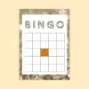 bingo board printat Festive Champagne