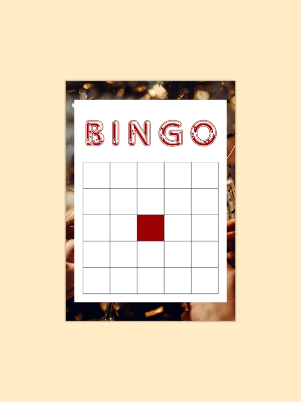 bingo board printat Festive Red