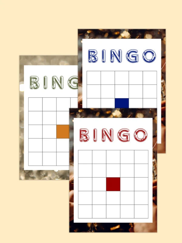 bingo board printat în mai multe designuri festive