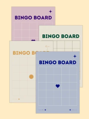 bingo board printat în mai multe designuri