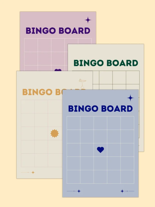 bingo board printat în mai multe designuri