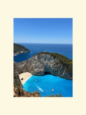print fotografic de artă cu plaja Navagio fără ramă