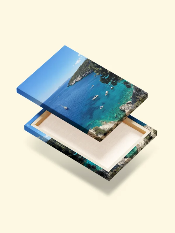 detaliu canvas cu mare turcoaz
