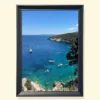 tablou cu mare turcoaz în ramă neagră