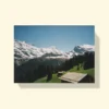 tablou canvas textil Snowlight Above Mürren