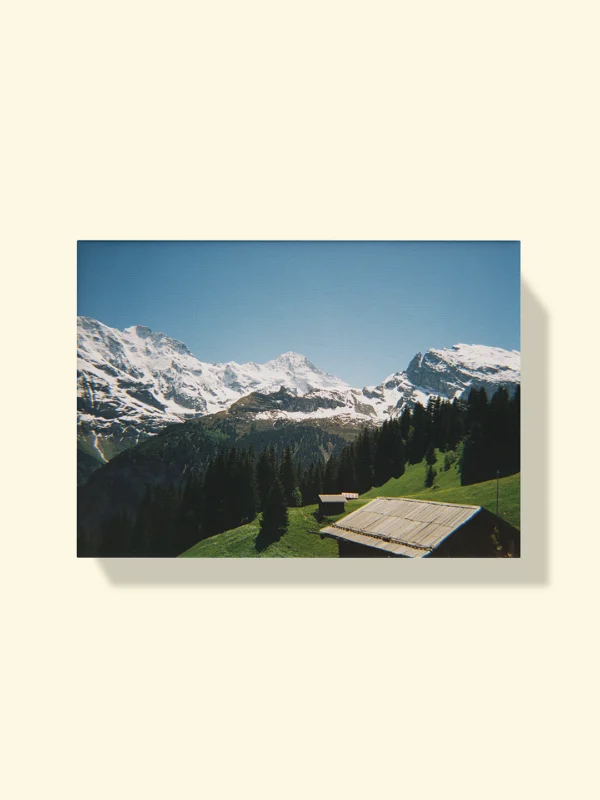 tablou canvas textil Snowlight Above Mürren