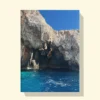 print foto fără ramă cu peisaj marin și stânci