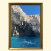 tablou decorativ cu mare în ramă aurie