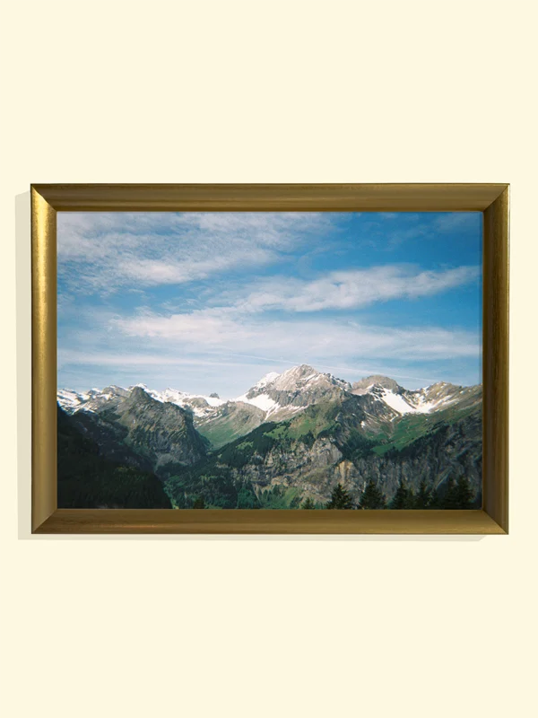 Stillness in the High Alps tablou ramă aurie