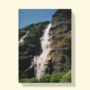 print canvas cascadă print textil Where the Cliffs Pour Down