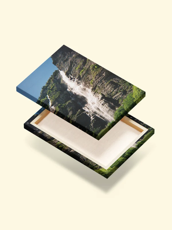 print pe canvas Where the Cliffs Pour Down