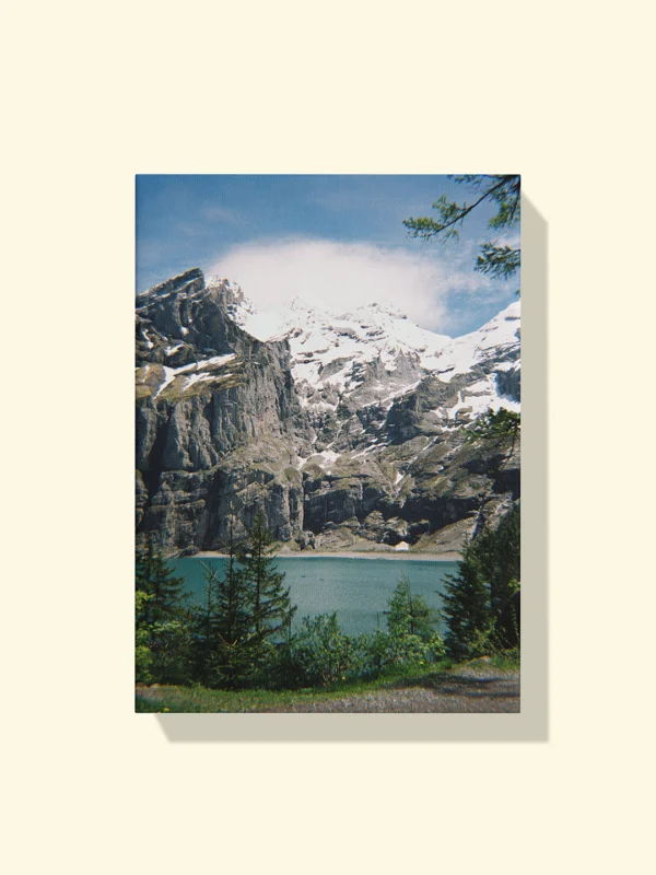 print pânză canvas lac montan cu apă turcoaz Still Waters of Oeschinen