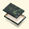 print tablou canvas lac și pădure verde Deep Green Stillness