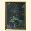 print foto în ramă aurie tablou living pădure