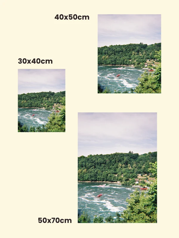 tablou foto în ramă sau canvas The Rush of Rhine Falls pe mai multe dimensiuni